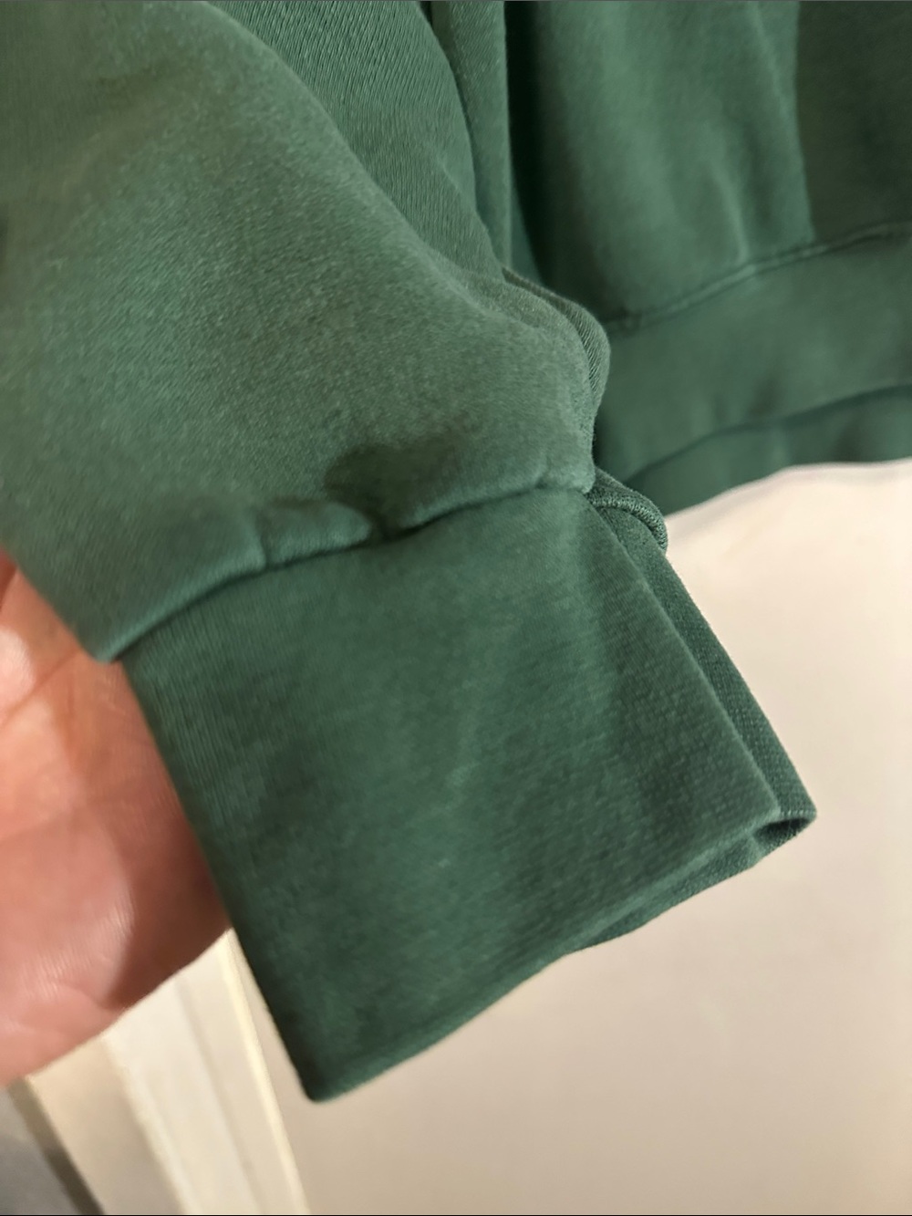 Disney Forest Green Crewneck Sweatshirt with Embossed Mickey - Picture 4 of 6